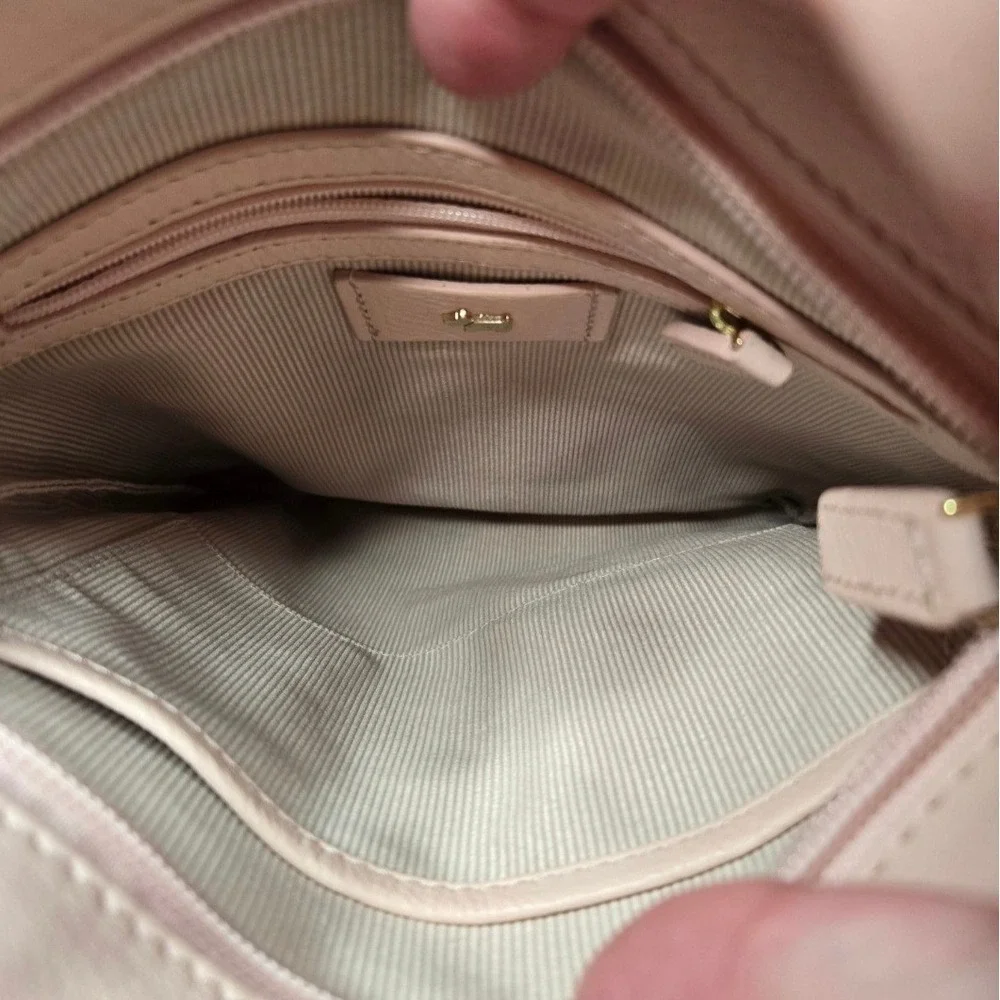 Radley London Pocket Leather Crossbody Bag Pebbled Blush Pink Scottie Dog Charm